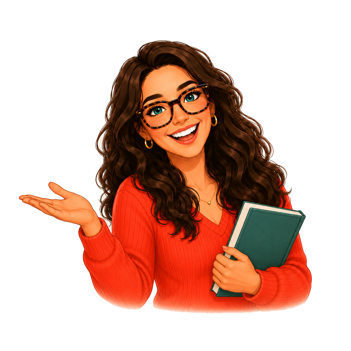 Teacher Tash presenting a book